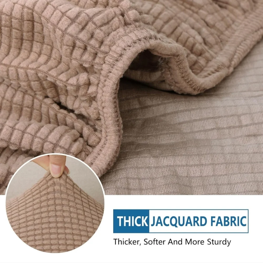 New Thick Jacquard Fabric, Couch Sofa Covers for Pets with Elastic Bottom 2pk.